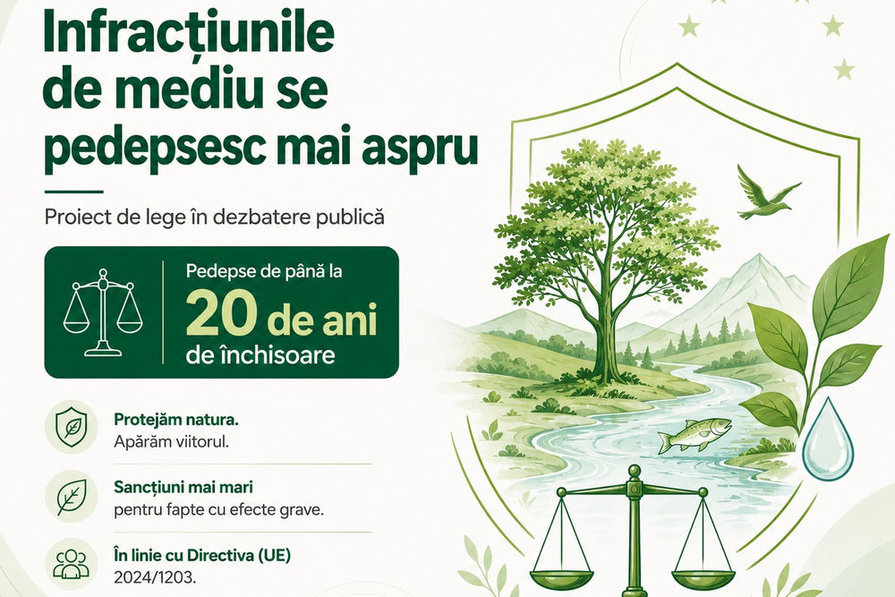 Ministerul Mediului transpunere Directiva (UE) 2024 1203 pedepse infractiuni de mediu 2026